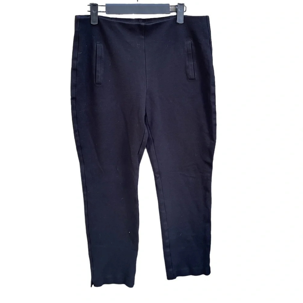 CHICOS BLACK PULL ON ANKLE PANTS